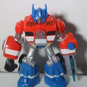 2012 Transformers Optimus Prime Talking Rescue Bot Figure Hasbro Playskool 10"